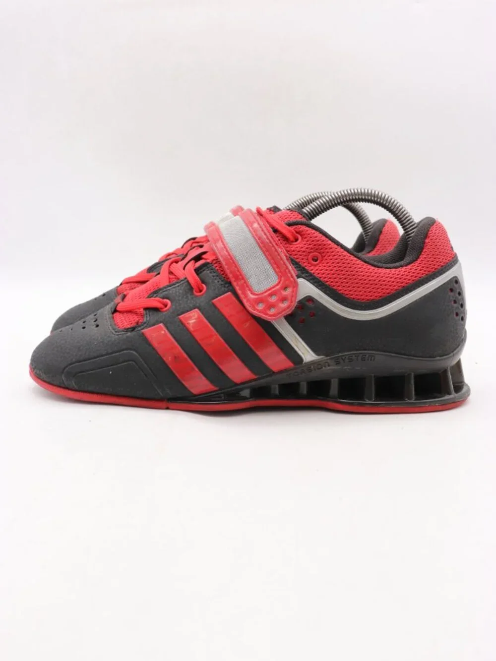 Adidas AdiPower Weightlifting Sneaker Men's 7.5 Black Red Low Top Shoes M21865